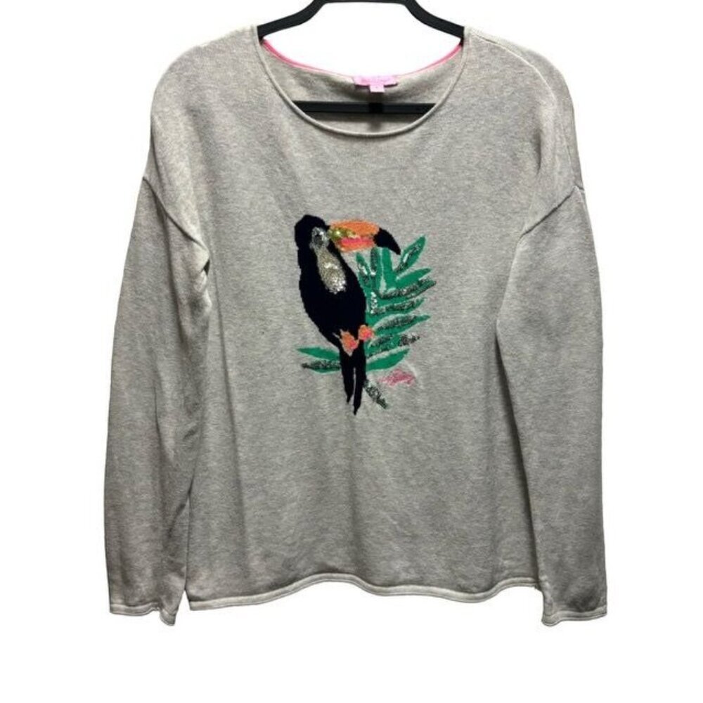 Lilly Pulitzer Women's  Roselle Sweater Small Long Sleeve Gray